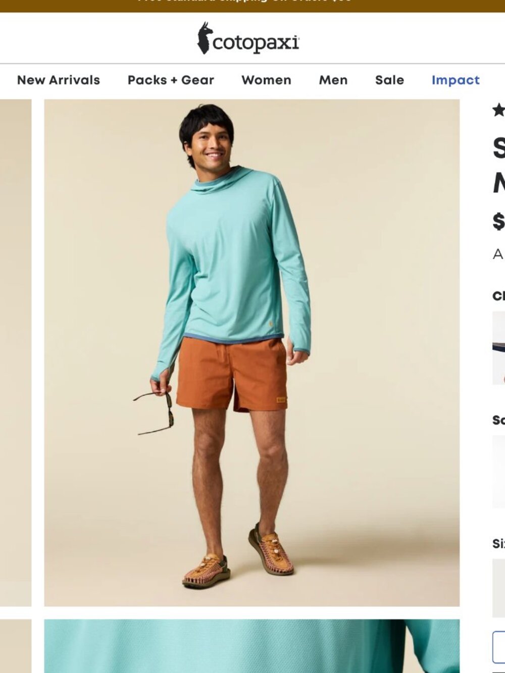 Cotopaxi Sombra Sun Hoodie - Men's - NWT - Large - Tidepool Color